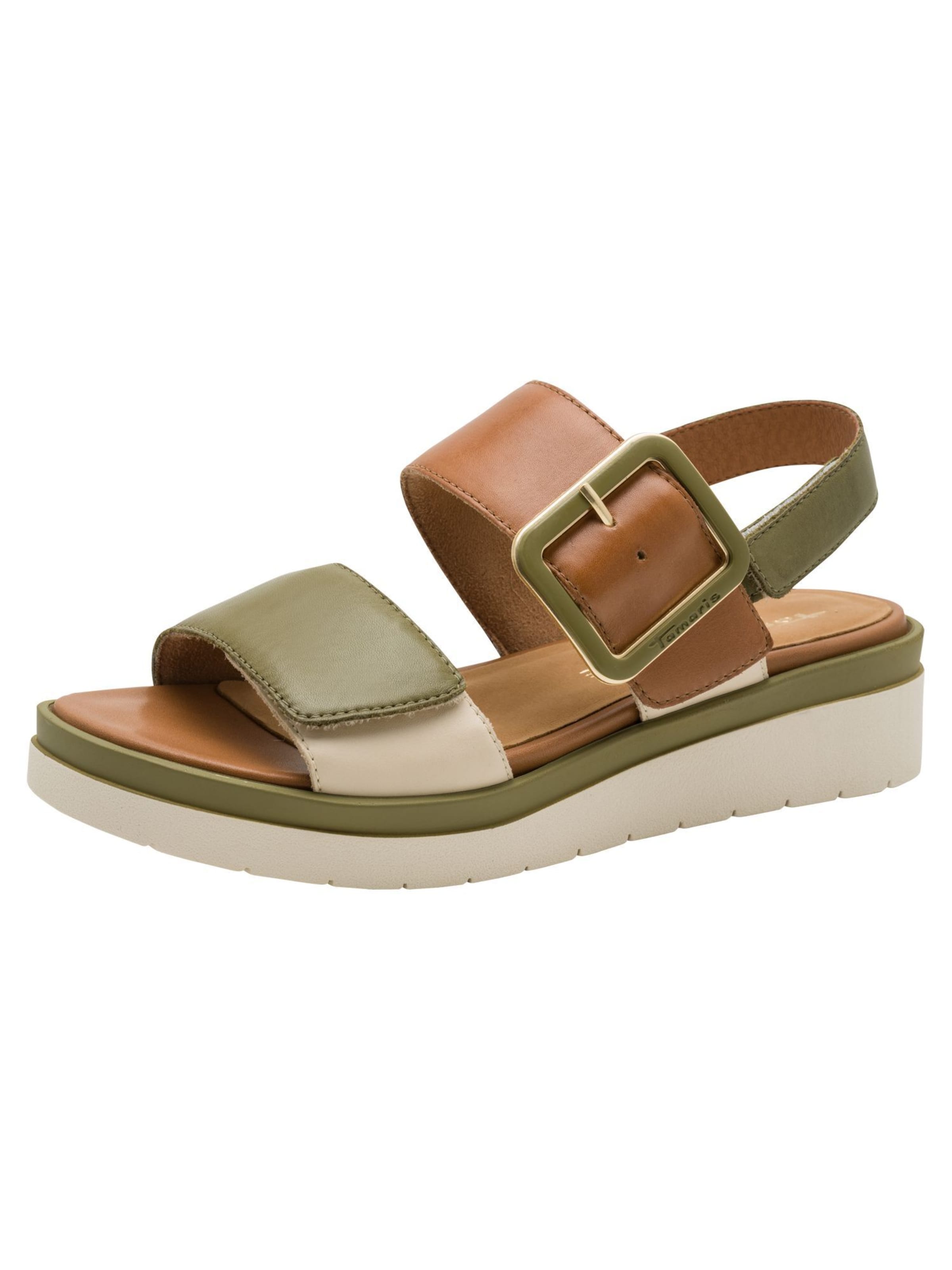 Tamaris Sandalette in Grün: Vorderseite