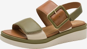 Sandales Tamaris en vert : devant