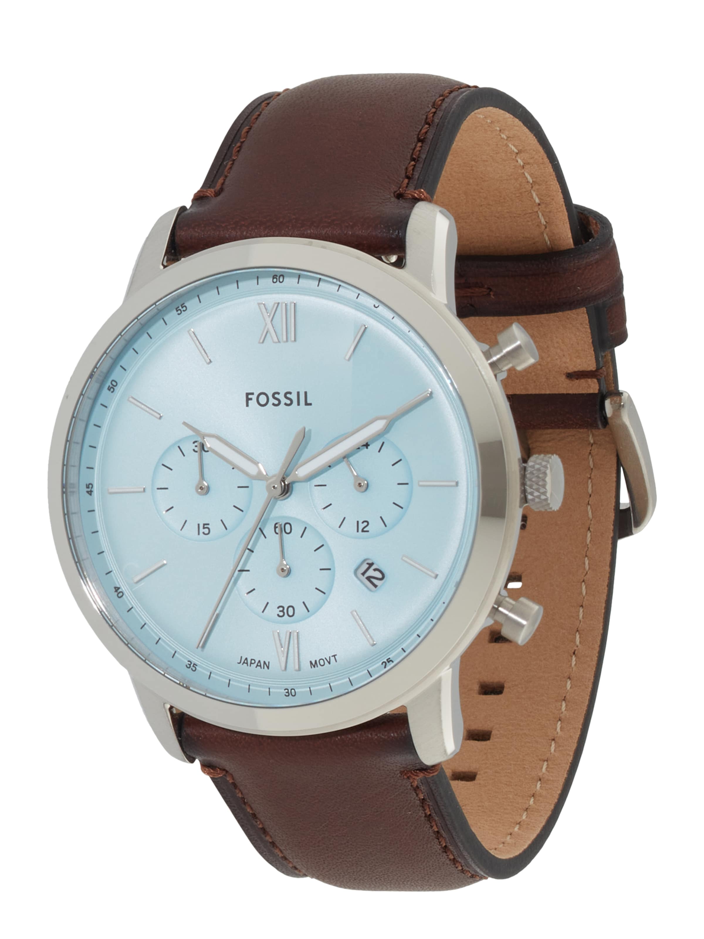 FOSSIL Аналогов часовник 'Neutra' в сребърно: отпред