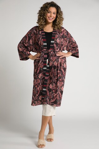 Ulla Popken Kimono in Zwart: voorkant