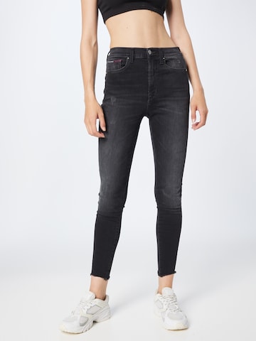 Tommy Jeans Skinny Jeans 'Sylvia' in Black: front