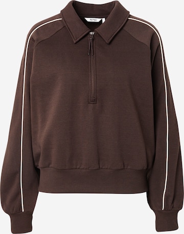 Sweat-shirt Monki en marron : devant