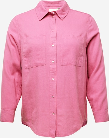 ONLY Carmakoma - Blusa 'CARO' em rosa: frente