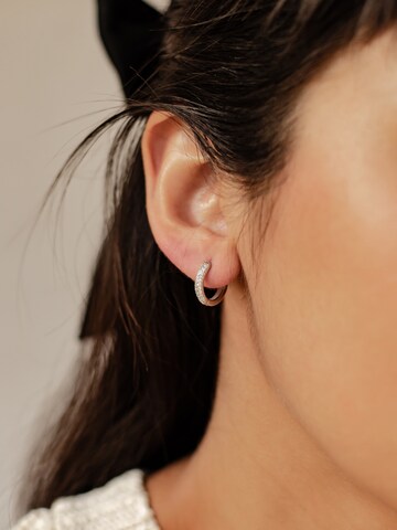 Boucles d'oreilles 'Clear Duo' Hey Happiness en argent