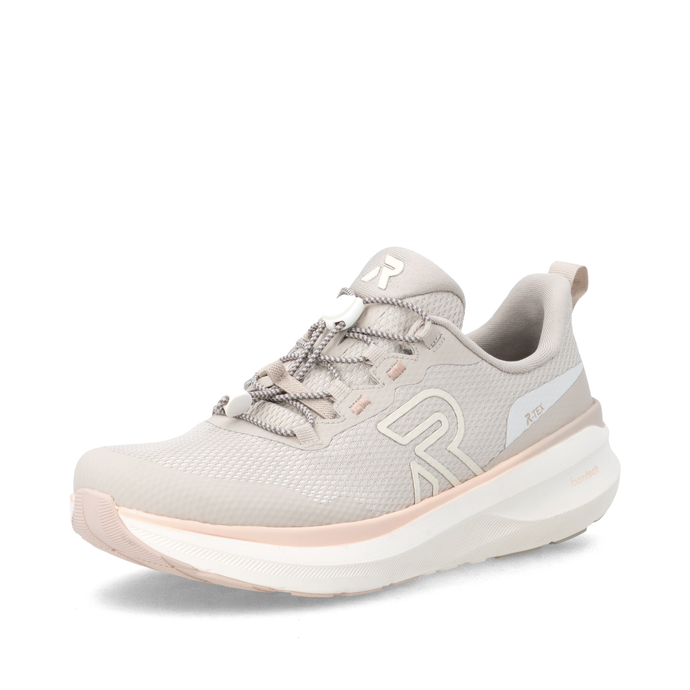 Baskets basses Rieker en beige : devant