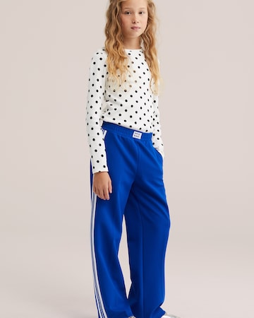 WE Fashion Wide Leg Hose in Blau: Vorderseite