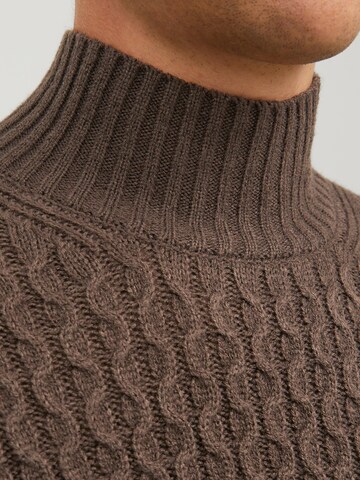 JACK & JONES Sweater 'COSY' in Brown