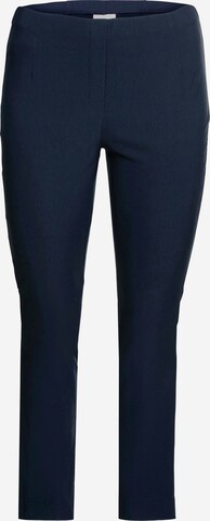 SHEEGO Pleat-Front Pants in Blue: front