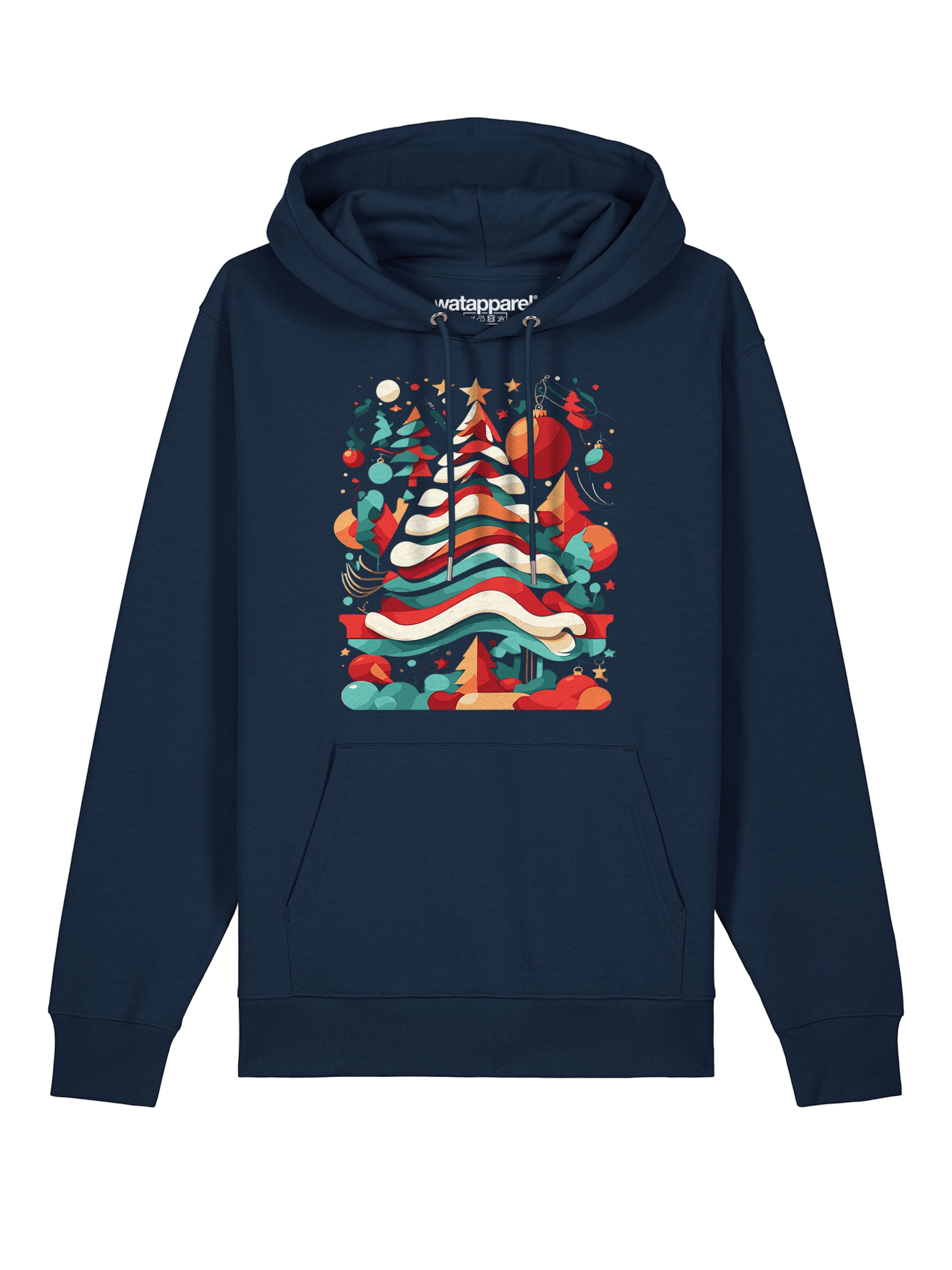 Sweat-shirt 'Christmas Tree' Watapparel en bleu : devant