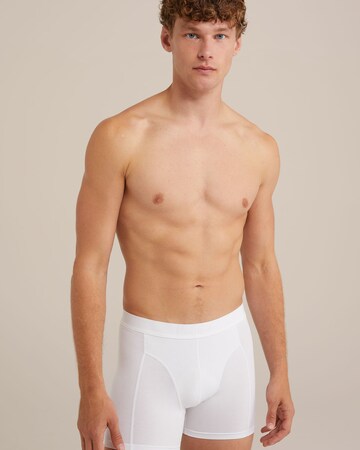 WE Fashion - Calzoncillo boxer en blanco: frente