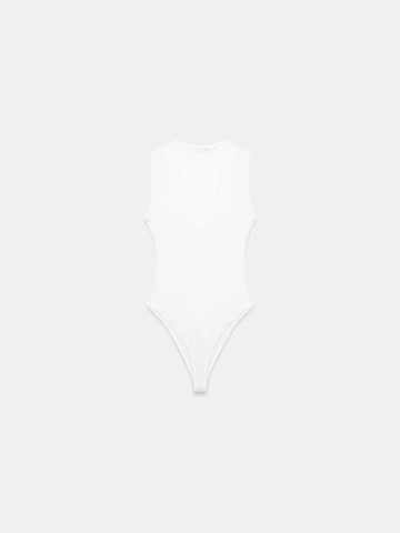 Dilvin Blouse body in Wit: voorkant