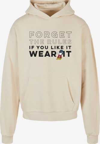 Merchcode Sweatshirt 'Peanuts - If you like it wear it' in Beige: voorkant