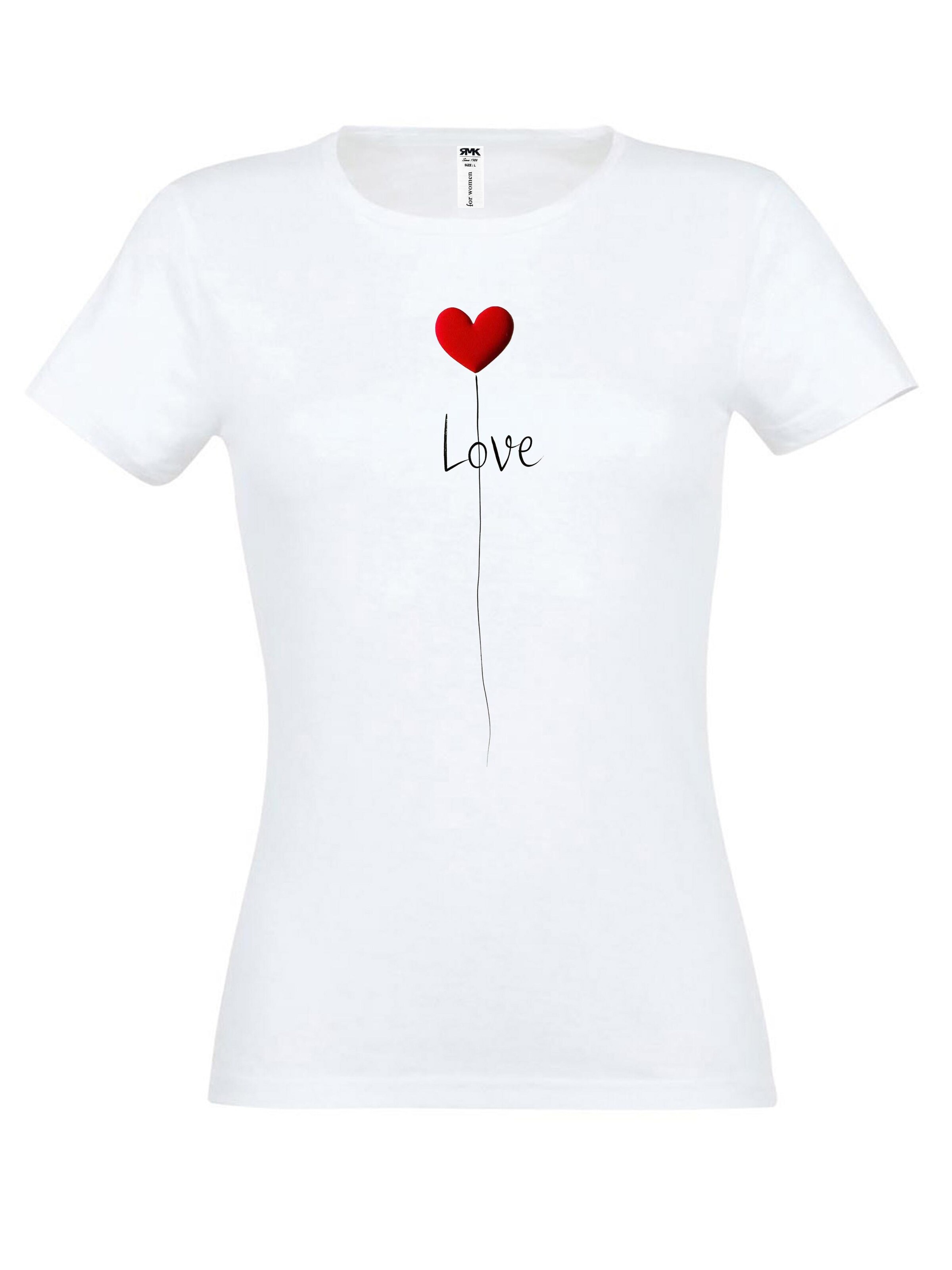 RMK Shirt 'Herz Ballon' in White: front