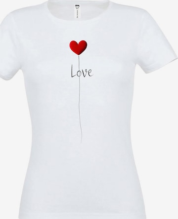 RMK Shirt 'Herz Ballon' in White: front
