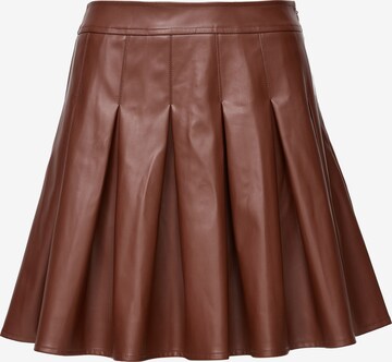 Threadbare Skirt 'Liz' in Brown