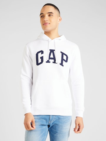 GAP Sweatshirt 'HERITAGE' in Wit: voorkant