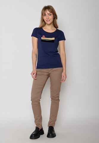 GREENBOMB Shirt 'Nature Pathway' in Blauw