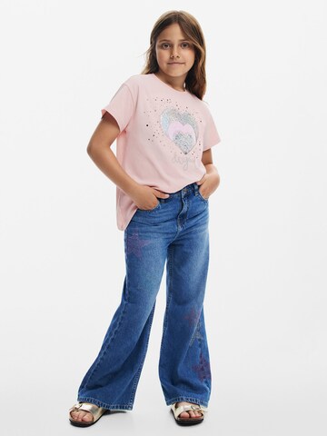 Maglietta 'Heart strass' di Desigual in rosa