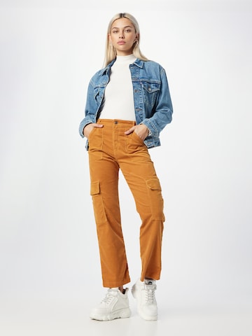 Mavi Regular Cargo Jeans 'LETHA' in Brown
