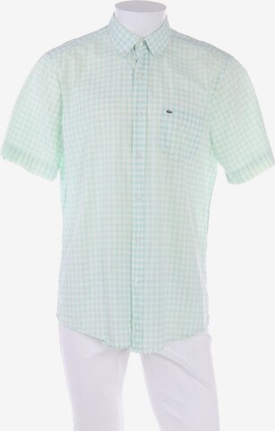 LACOSTE Button Up Shirt in L in Green: front