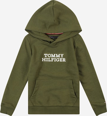 Sweat TOMMY HILFIGER en vert : devant