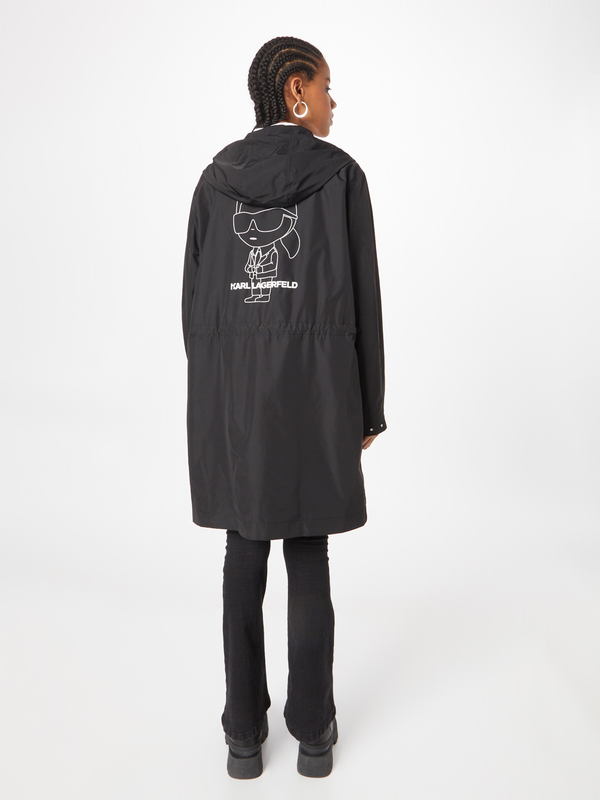 Parka mi-saison Karl Lagerfeld en Noir | ABOUT YOU