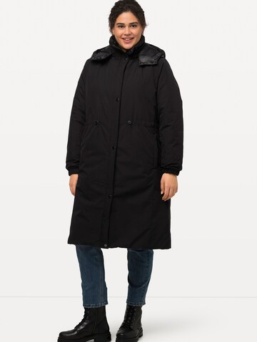 Ulla Popken Winter Coat 'Hyprar' in Black: front