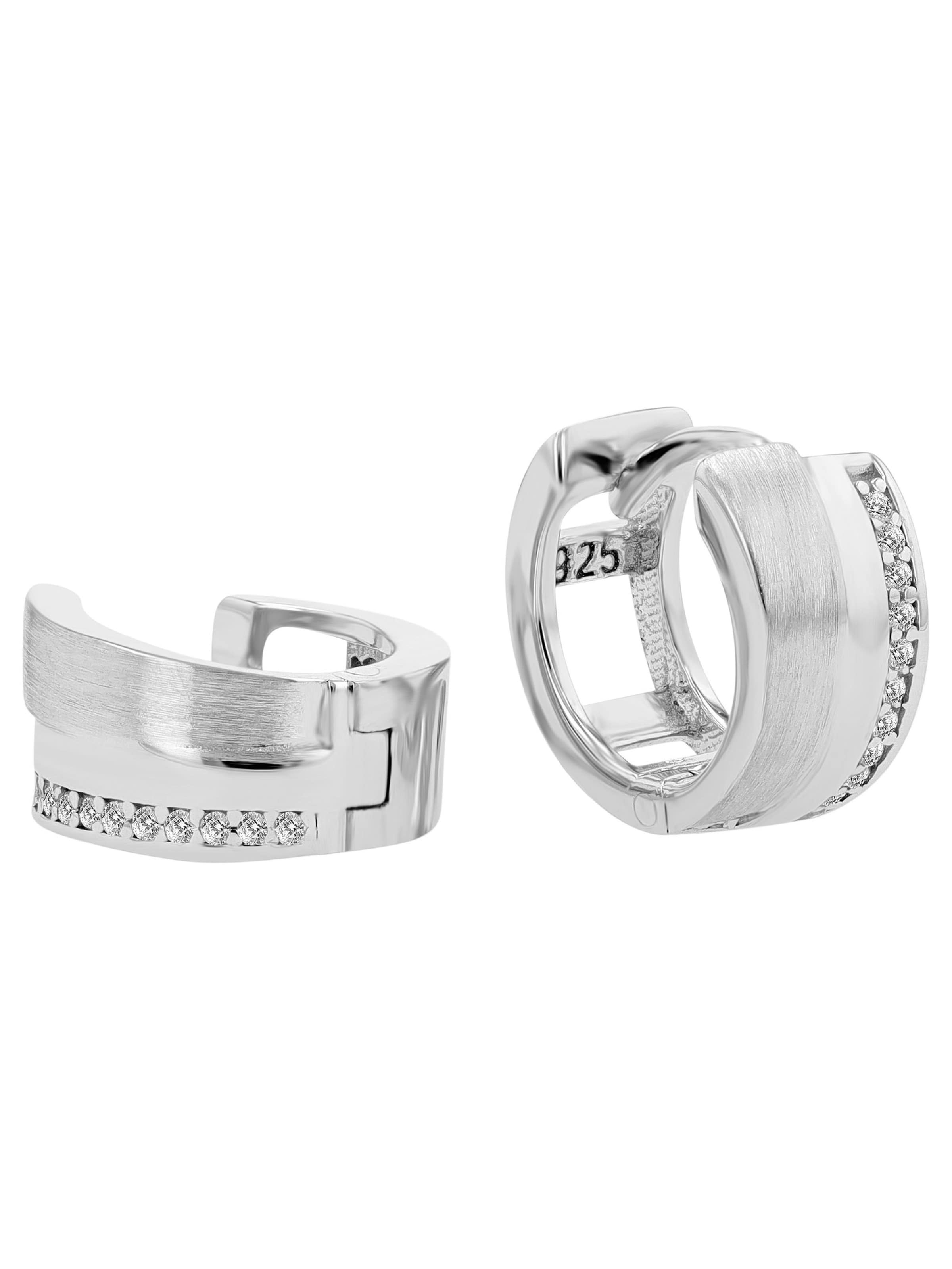 Akzent Ohrringe 'Ortensia, 925 Sterlingsilber, langlebig'‌‌‌‌‌‌‌‌‌‌ in Silber