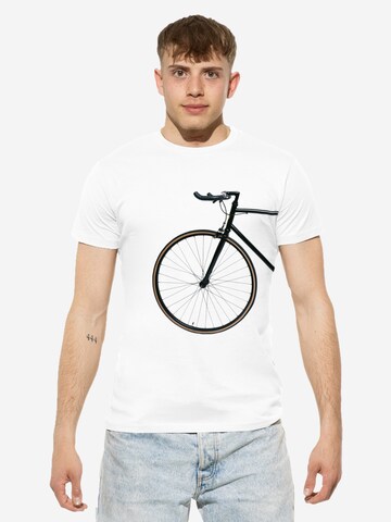Cotton Prime Shirt 'Bike Lover' in Wit: voorkant