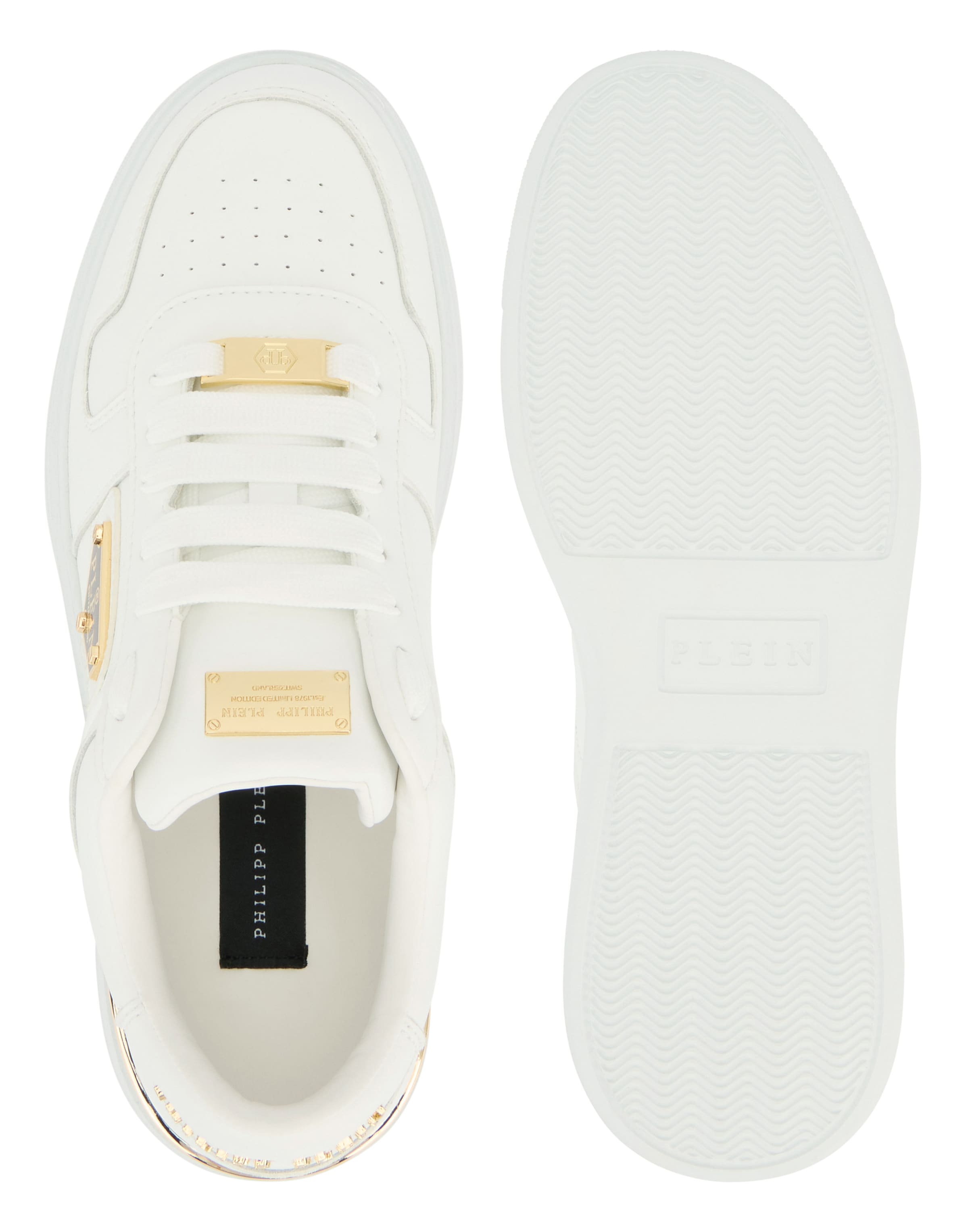 Sneaker bassa di Philipp Plein in bianco
