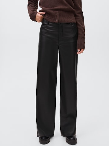 MANGO TEEN Wide leg Trousers 'Fivepu' in Black: front