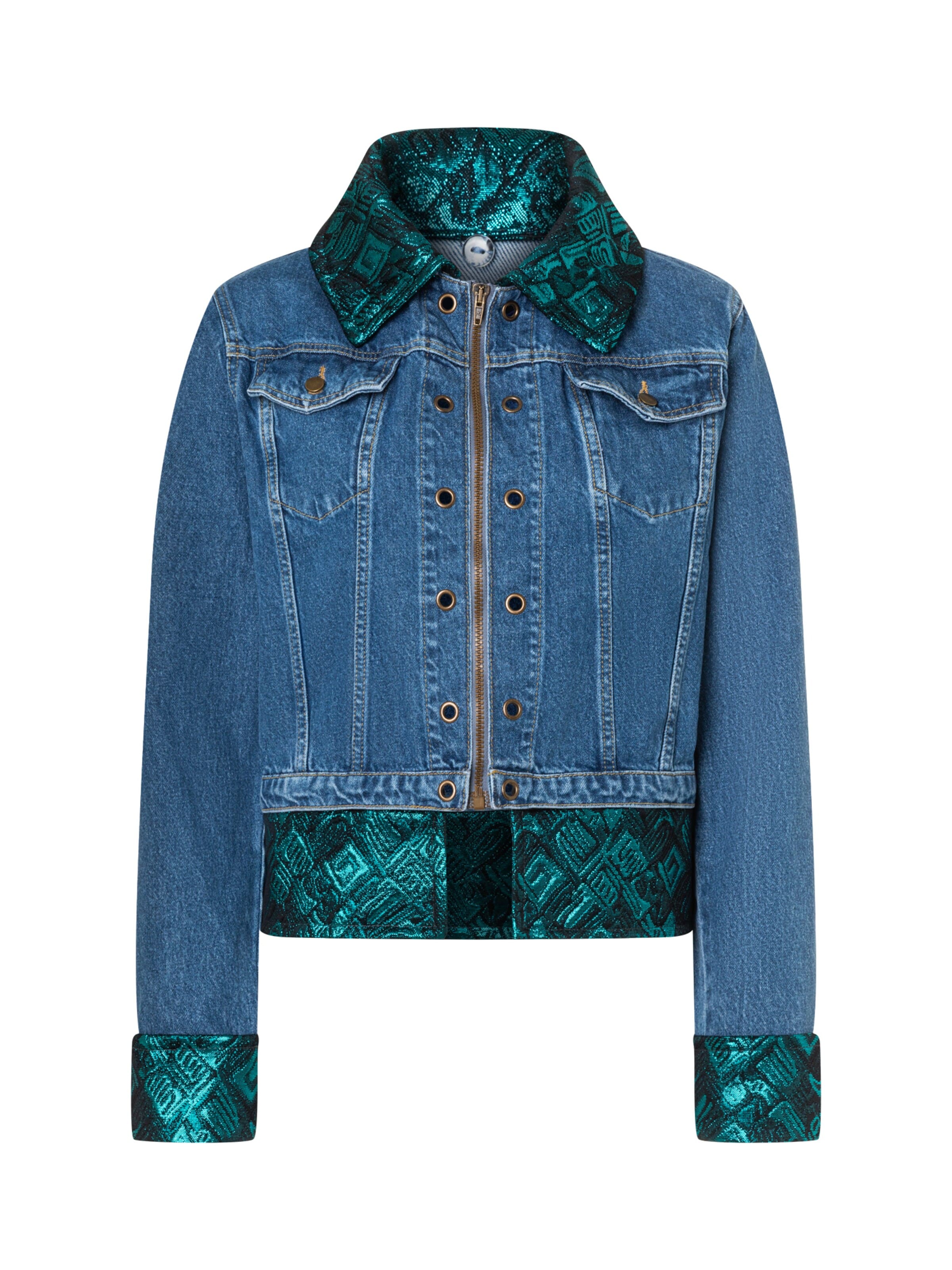Fenice Between-Season Jacket in Green: front