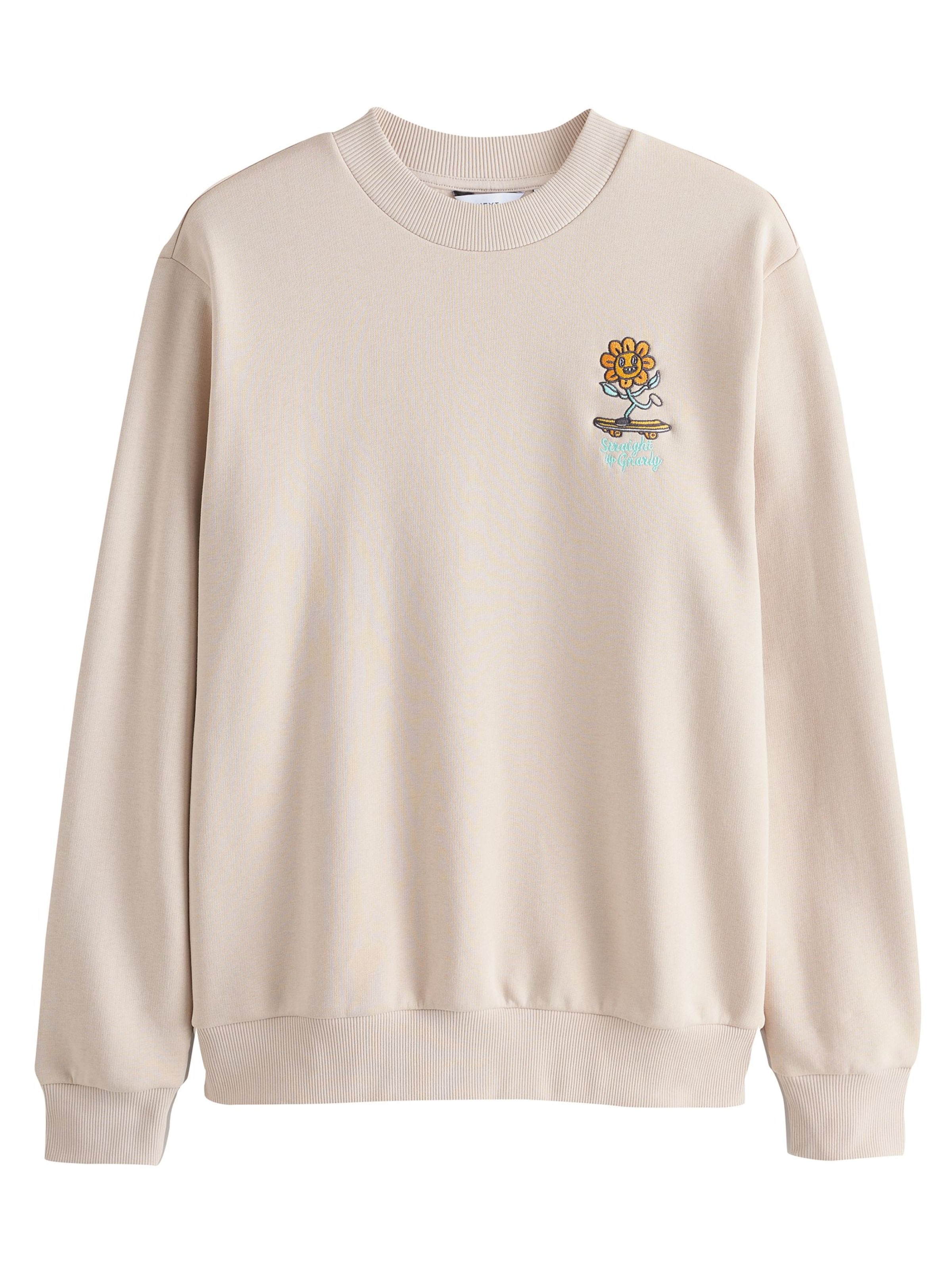 Next Sweatshirt in Beige: front
