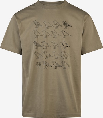 T-Shirt 'Typologist' Cleptomanicx en marron : devant