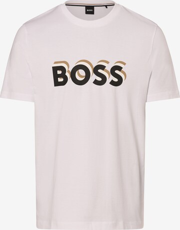 BOSS Black Shirt 'Tiburt 427' in White: front