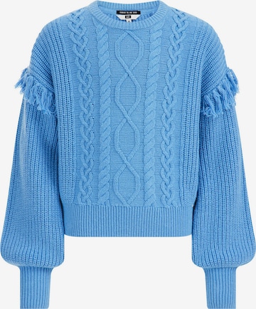 WE Fashion Пуловер в синьо: отпред