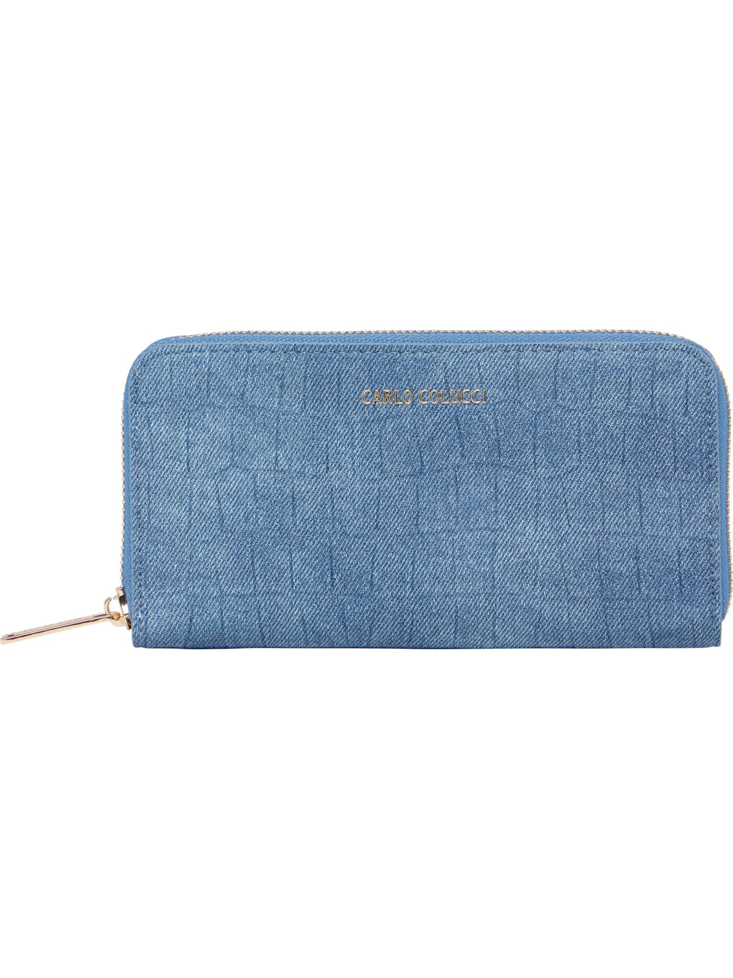 Carlo Colucci Portemonnee 'di Bisceglie' in Blauw: voorkant