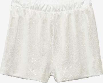 Regular Pantalon 'Xcamila' MANGO en blanc : devant