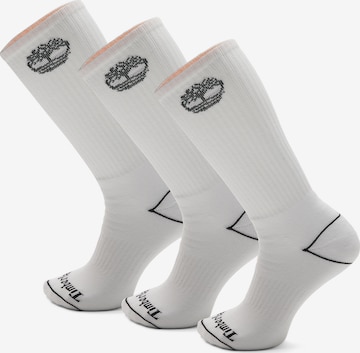 TIMBERLAND Къси чорапи в бяло: отпред