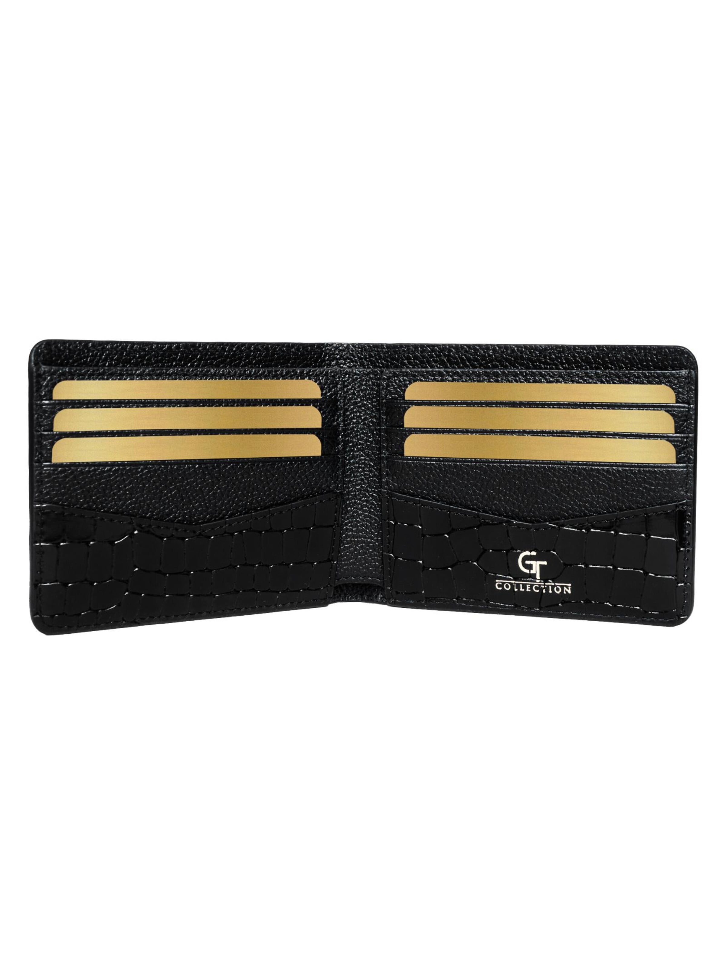 GT Collection Portemonnee 'Croc Prestige' in Zwart