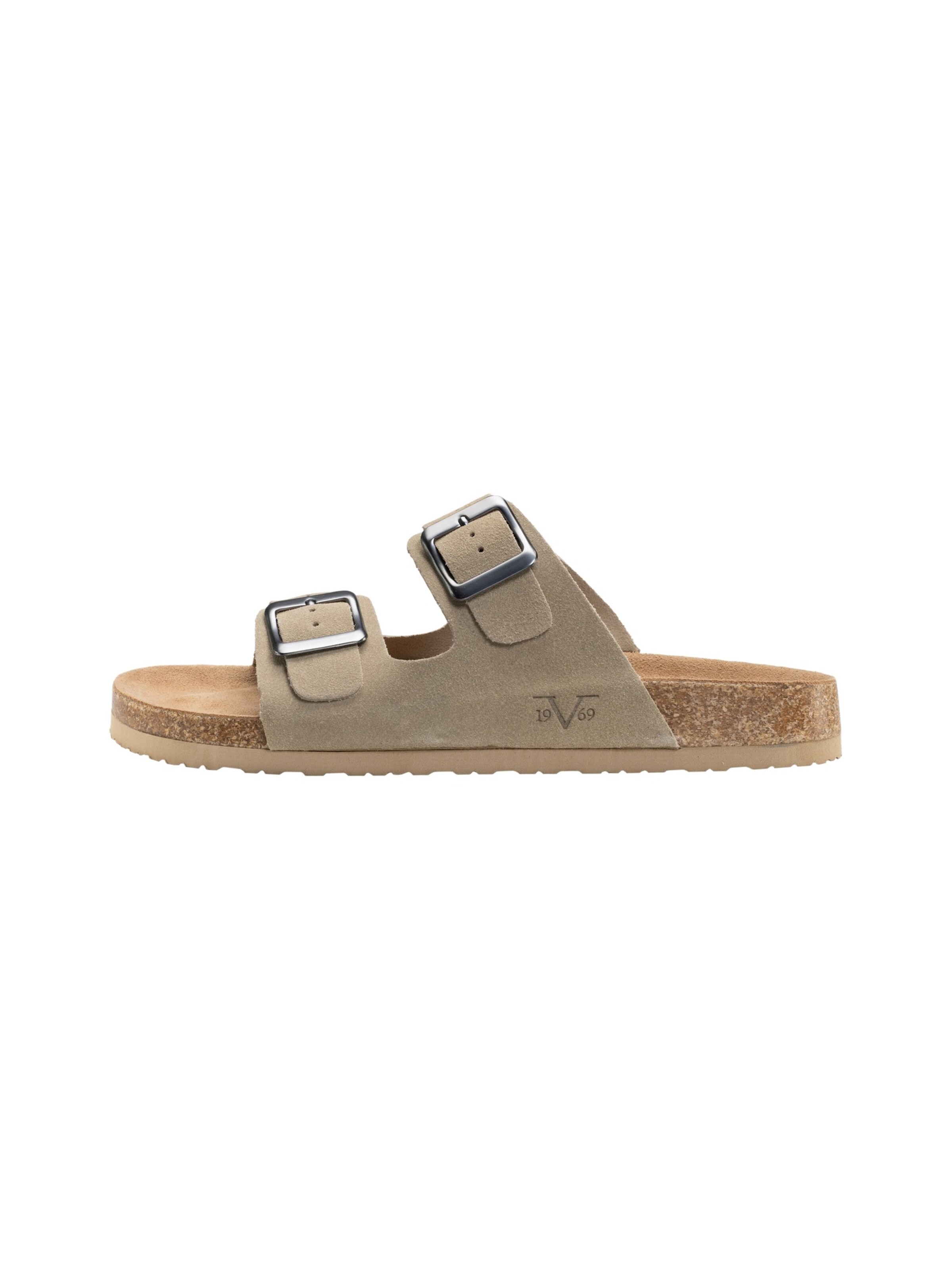 19V69 ITALIA Sandal ' SASSUOLO SUEDE ' in Beige: front