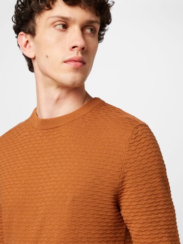 SELECTED HOMME Sweter 'ATLANTA' w kolorze brązowy