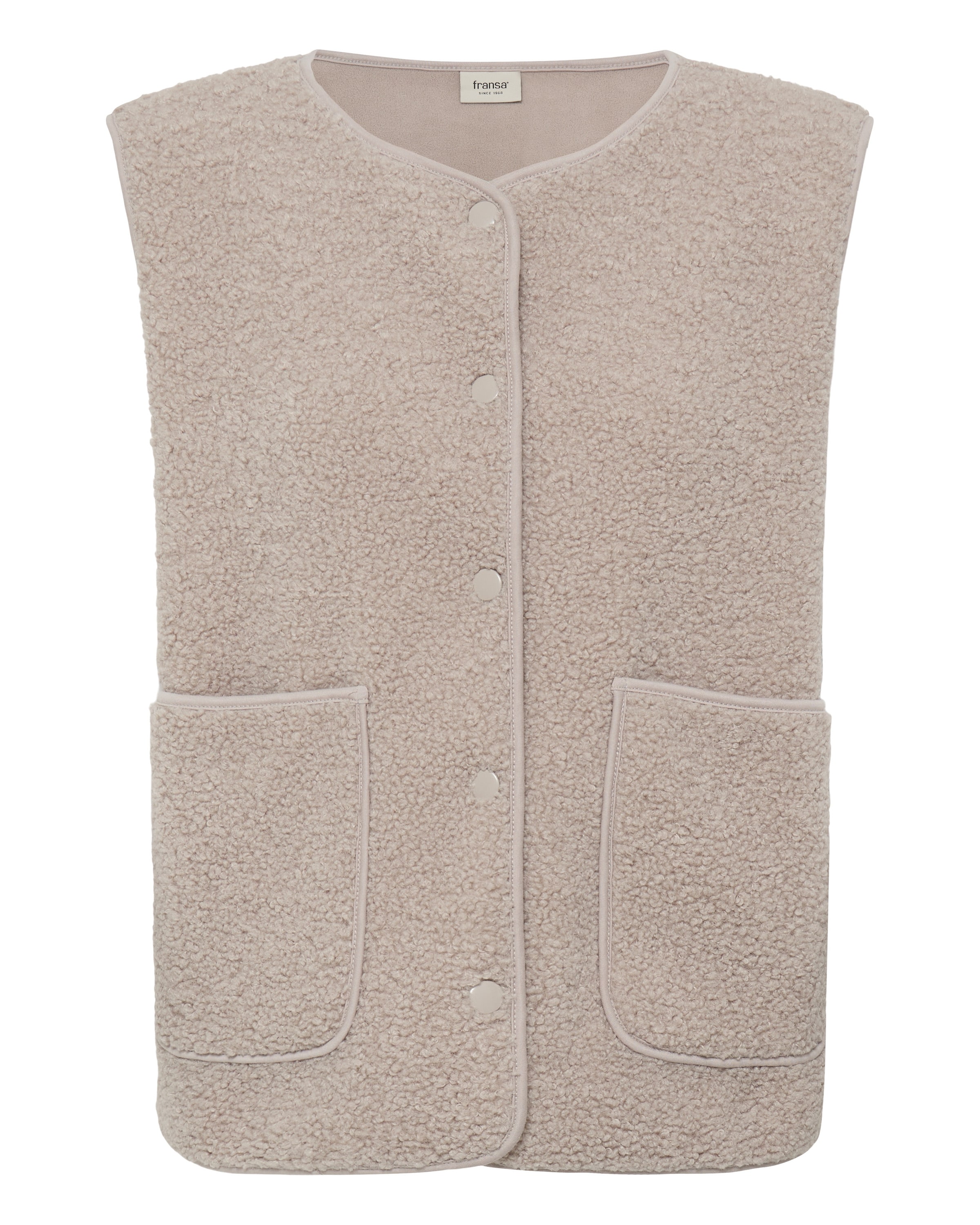 Fransa Vest i beige: forside