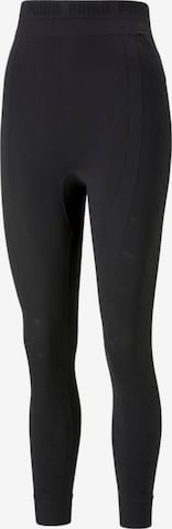 Skinny Pantalon de sport PUMA en noir : devant