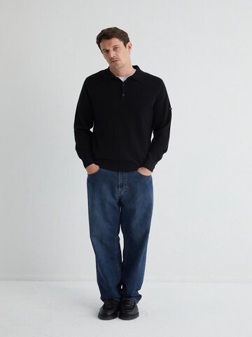 SILK & CASHMERE Knit cardigan in Black: front