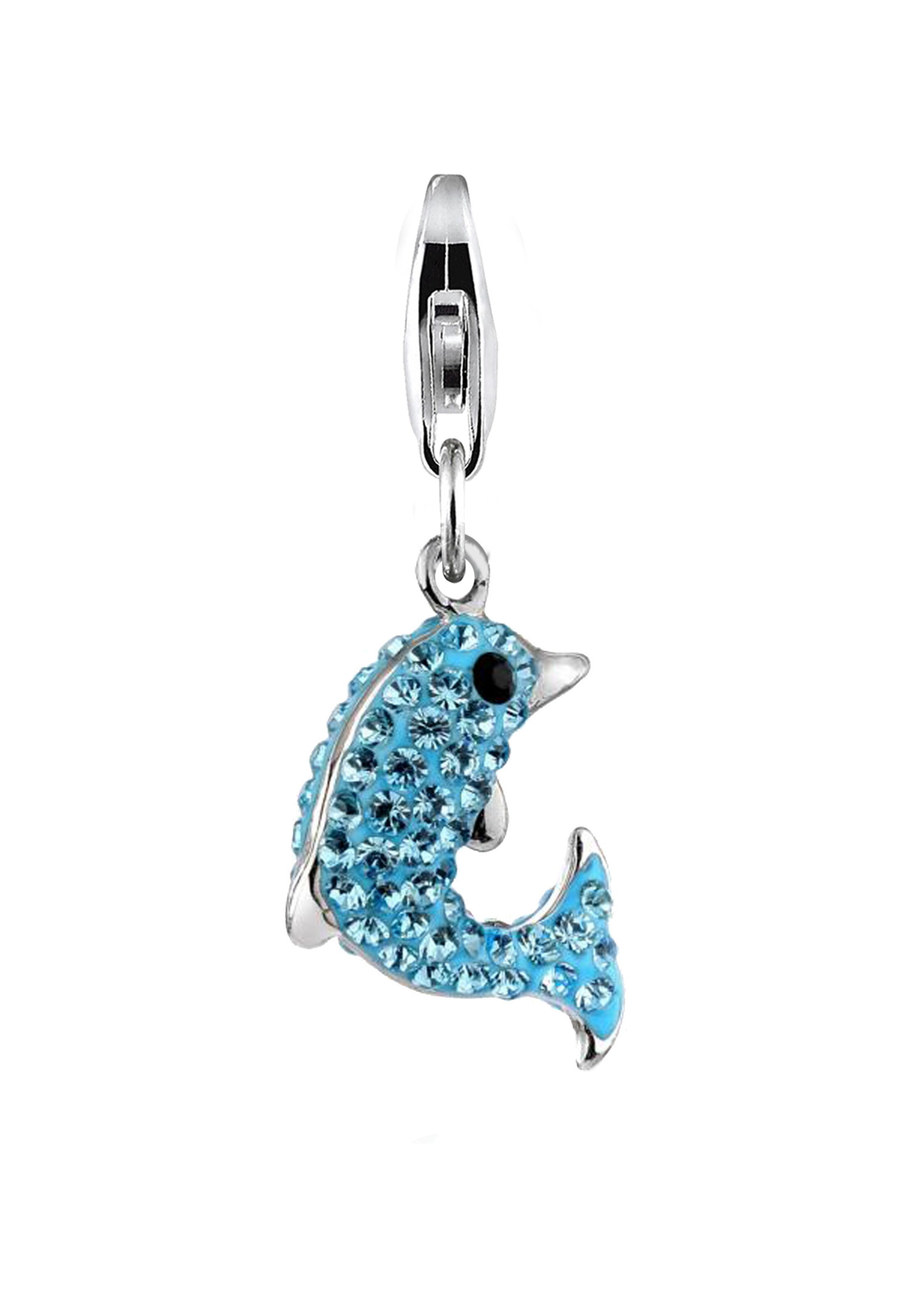 Nenalina Hangers 'Delfin' in de kleur Blauw / Zilver, Productweergave