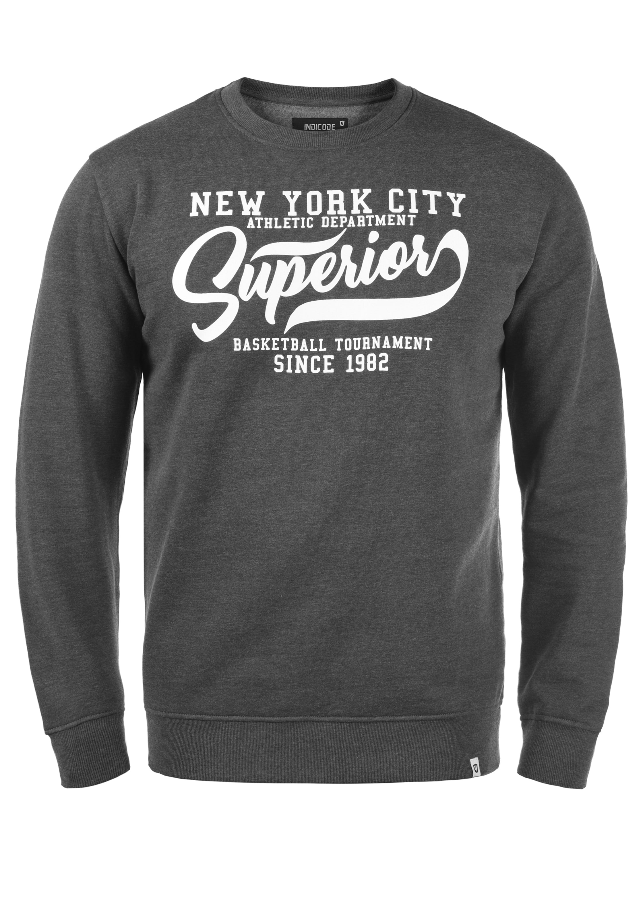 Sweat-shirt 'Galilero' INDICODE JEANS en gris : devant