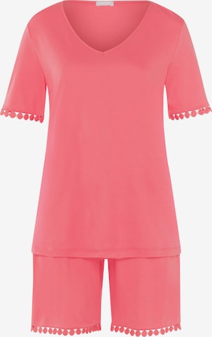 Hanro Korte pyjama ' Rosa ' in Roze: voorkant