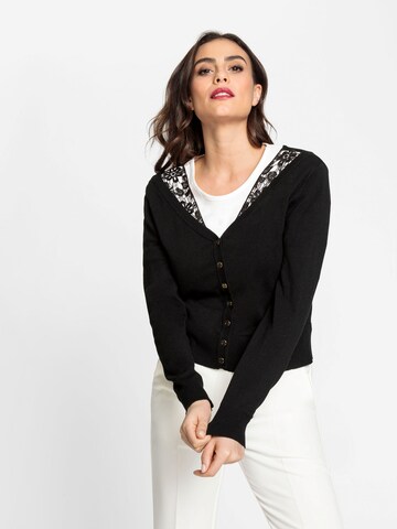 Cardigan heine en noir : devant