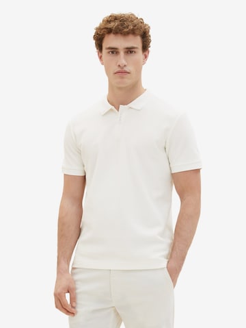 TOM TAILOR Тениска в бяло: отпред